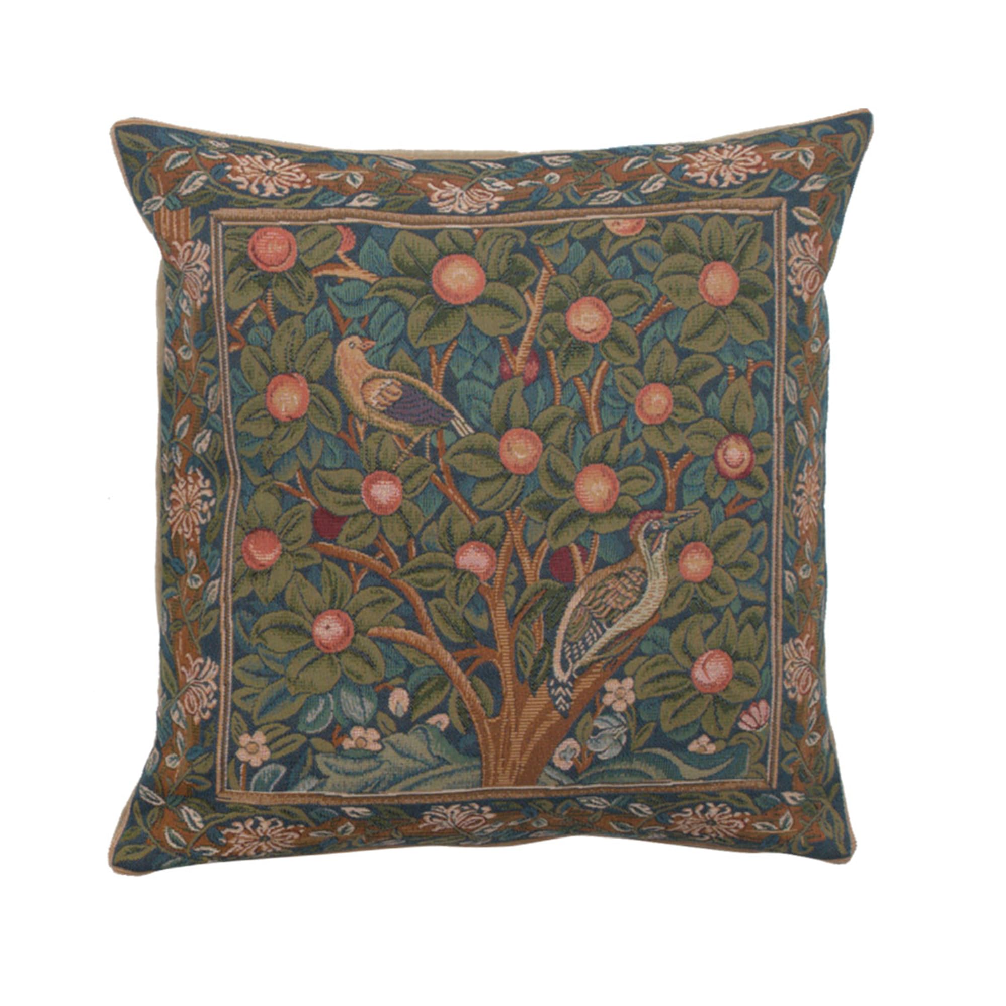 Charlotte Home Furnishings Inc. C Woodpecker Square Throw Pillow Cover - 19 X 19 Decorative Boho Cushion Case For European Cotto