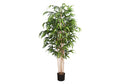 Monarch Specialties I 9592 Artificial Plant, 83' Tall, Bamboo Tree, Floor, Indoor, Potted, Real Touch, Green Leaves, Black Pot