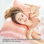 Bedelite Satin Pillowcase With Zipper, Coral Pillow Cases Queen Size Set Of 2, Super Soft And Cooling Similar To Silk Pillow Cas