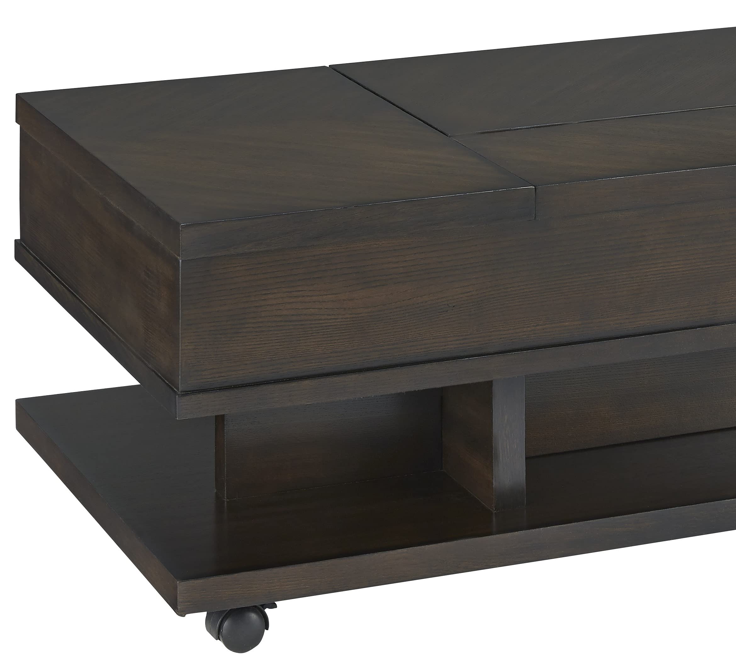 Progressive Furniture Grove Park Rectangular Double-Lift Cocktail Table, Brown