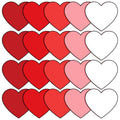 Whaline Valentine'S Day Heart Cutouts 5.9 Inch Red Pink White Heart Cut-Outs Valentines Heart Card Bulletin Board Decor With Glu
