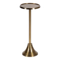 Kate and Laurel Sanzo Bohemian Side Table, 9 x 9 x 23, Gold, Decorative Pedestal End Table for Display and Storage