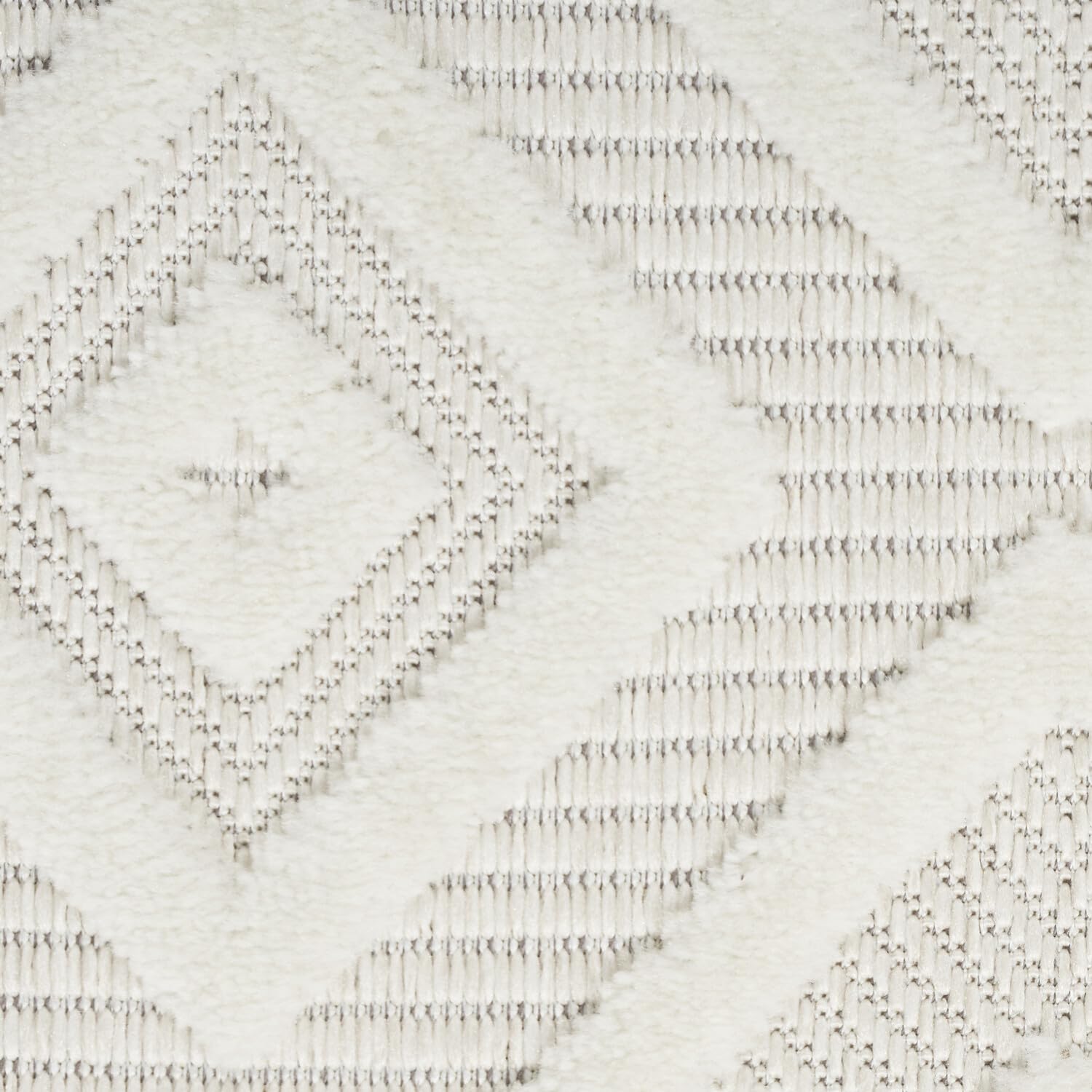 Nourison Versatile Indoor/Outdoor Ivory White 2'2'' X 20' Area --Rug, Easy --Cleaning, Non Shedding, Bed Room, Living Room, Dini