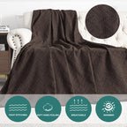 Mysky Home Couch Cover Chocolate Sofa Covers For 3 Cushion Couch Geometrical Sectional Couch Cover Living Room Sofa Throws Sofa Slipcovers For Pets, Kids (Xxx-Large, 91' X 150', Chocolate)