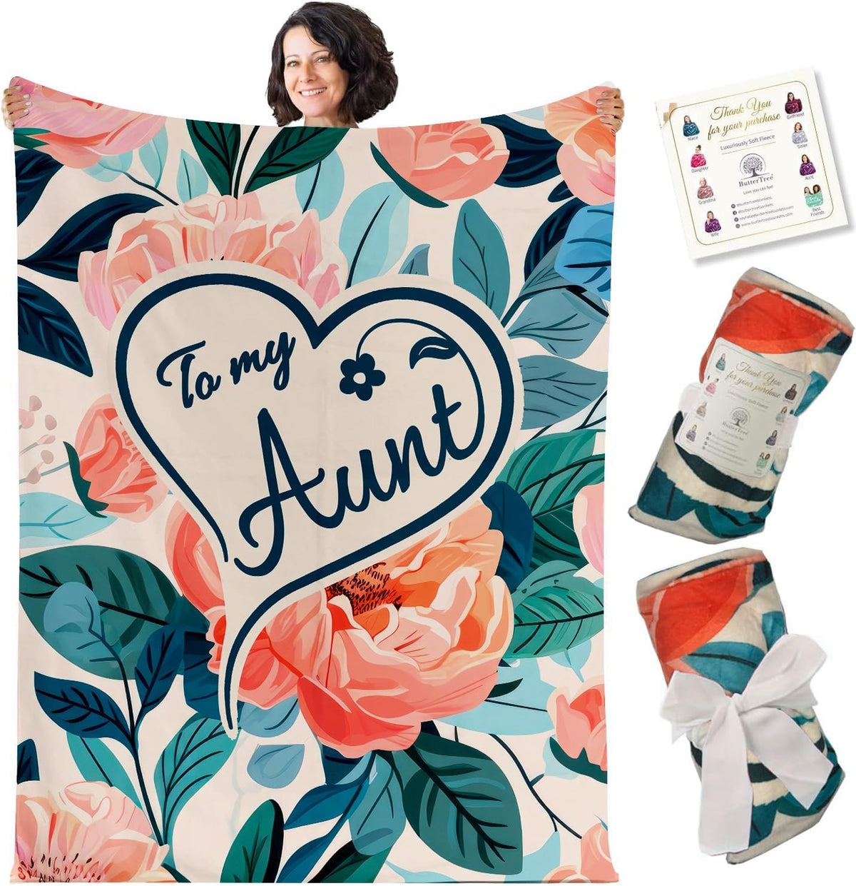 Mothers Day Gifts For Aunt Gifts From Niece, Meaningful Cozy Blanket, Gifts For Aunt Blanket, Aunt Birthday Gifts For Auntie, Au