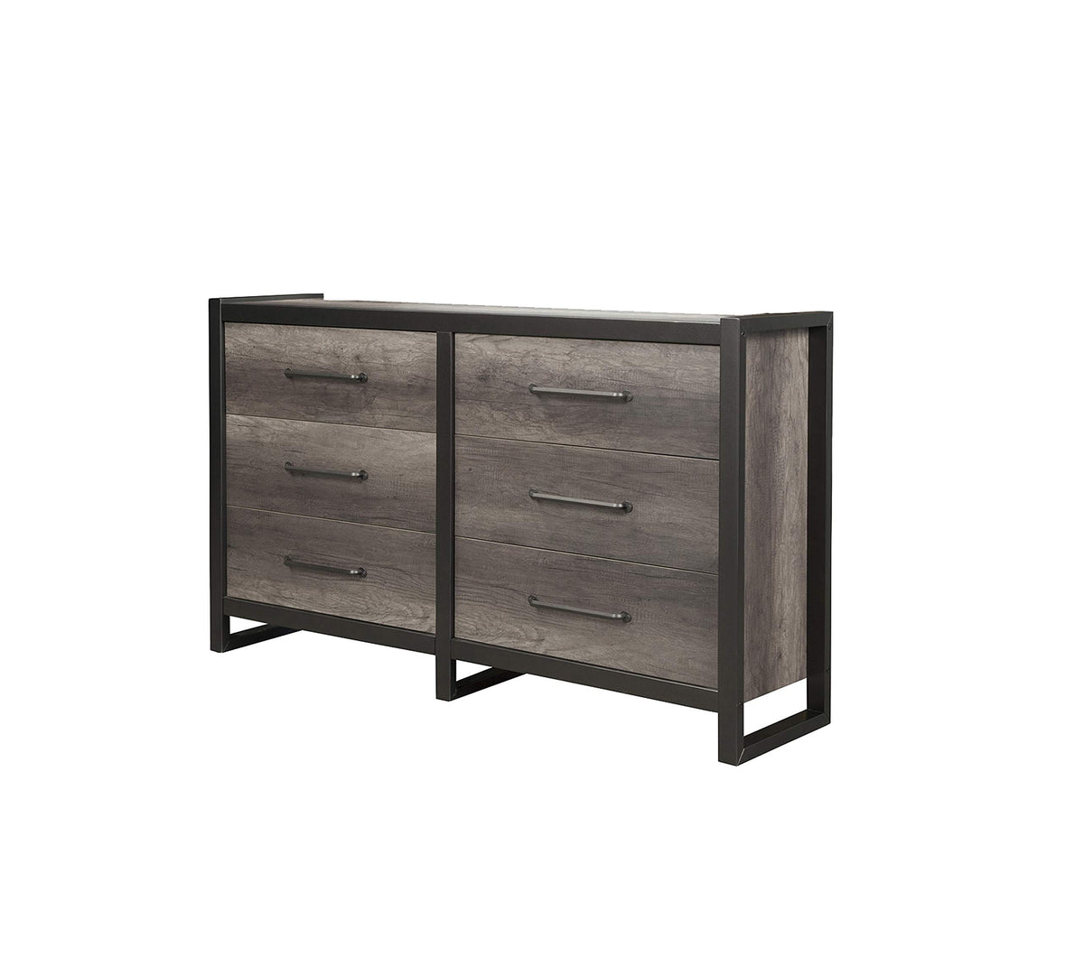 Alpine Furniture Dresser 6 Drawer Grey-Black