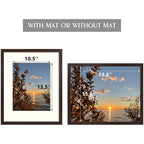Golden State Art, Picture Frame - 16'' X 20'' Frame For 11'' X 14'' Photo Display, 2 Pack, Brown