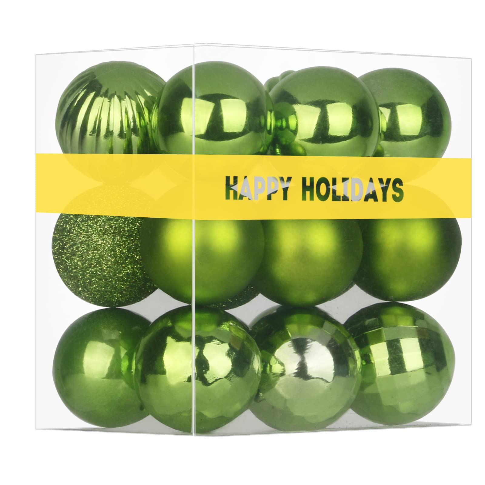 Lime Green 3.2 Large Christmas Balls - Christmas Tree Decoration Ornaments Shatterproof Hanging Balls for Birthday Halloween Hol