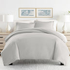 Ienjoy Home Hotel Collection Soft Brushed Microfiber Duvet Cover Set, King, Lgray (Bll-Duvet -King-Lgray)