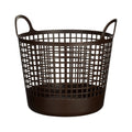 LIKEIT SCB1 Laundry Hamper Round Basket with Handle, Approx. Width 16.1 inches (41 cm), Depth 14.6 inches (37 cm), Height 14.8