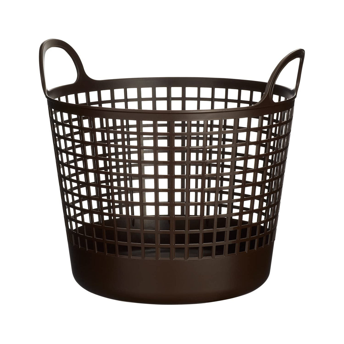 LIKEIT SCB1 Laundry Hamper Round Basket with Handle, Approx. Width 16.1 inches (41 cm), Depth 14.6 inches (37 cm), Height 14.8