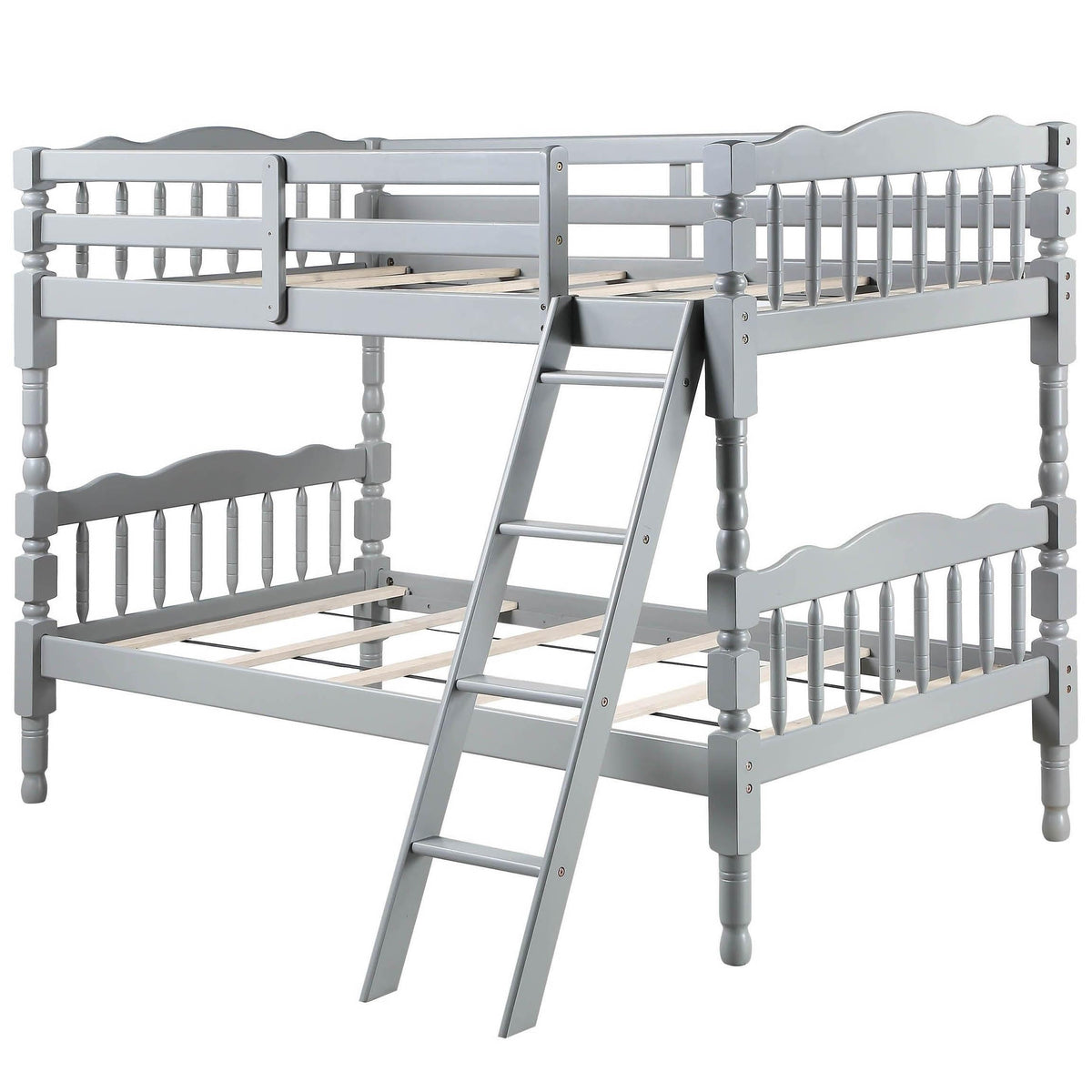 Acme Homestead Twin Twin Wooden Bunk Bed in Gray Finish