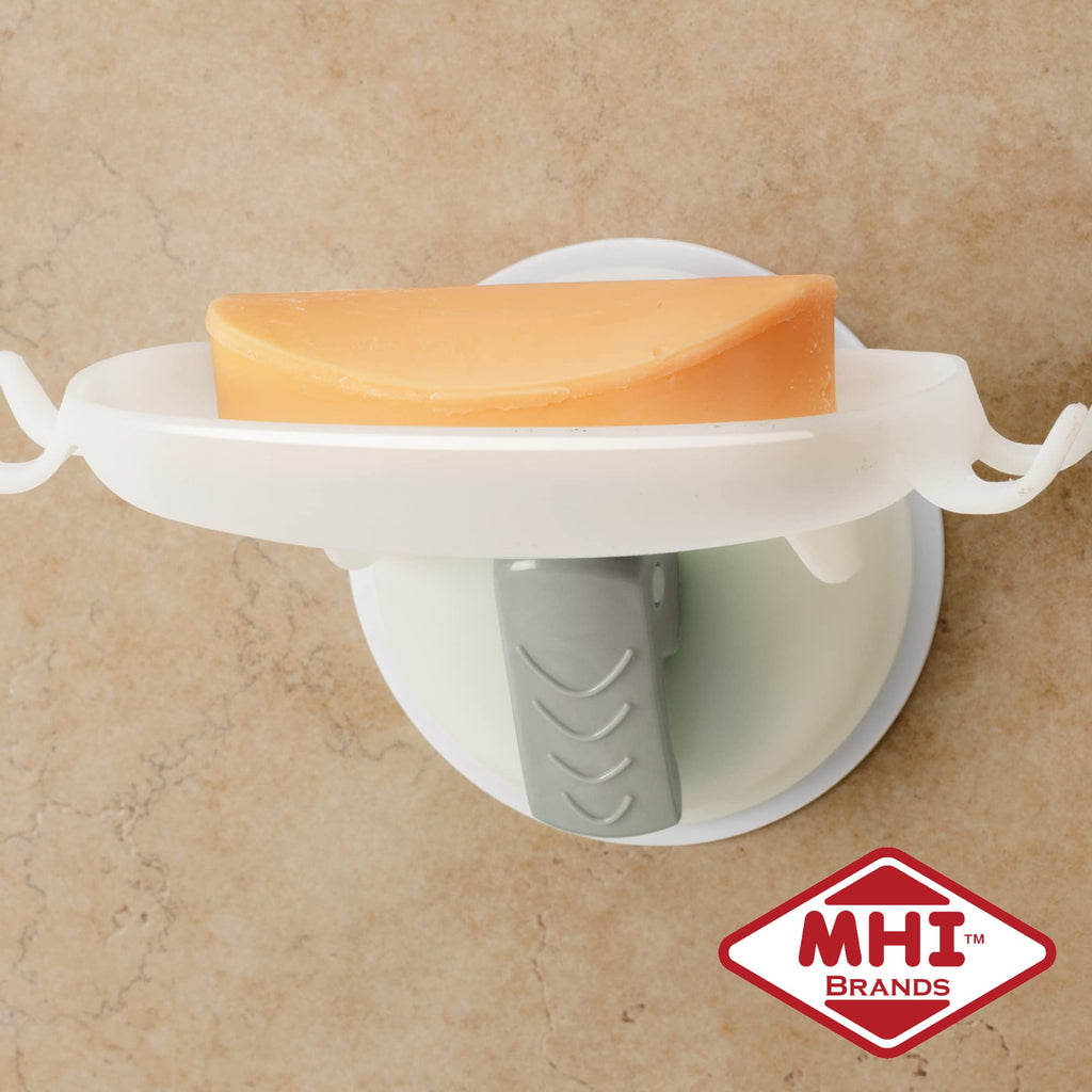 Changing Lifestyles Safe-Er-Grip Soap Dish With Razor Hooks