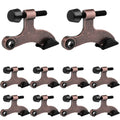 Obtanim 8 Pack Hinge Pin Door Stopper Heavy Duty Metal Adjustable Door Stops With Rubber Bumper Tips (Brown)