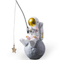 Astronaut Figurine Statue, Astronaut Fishing Star Figure Sculpture for Desktop & Tabletop Decor, Resin Spaceman Planet Desk Orna