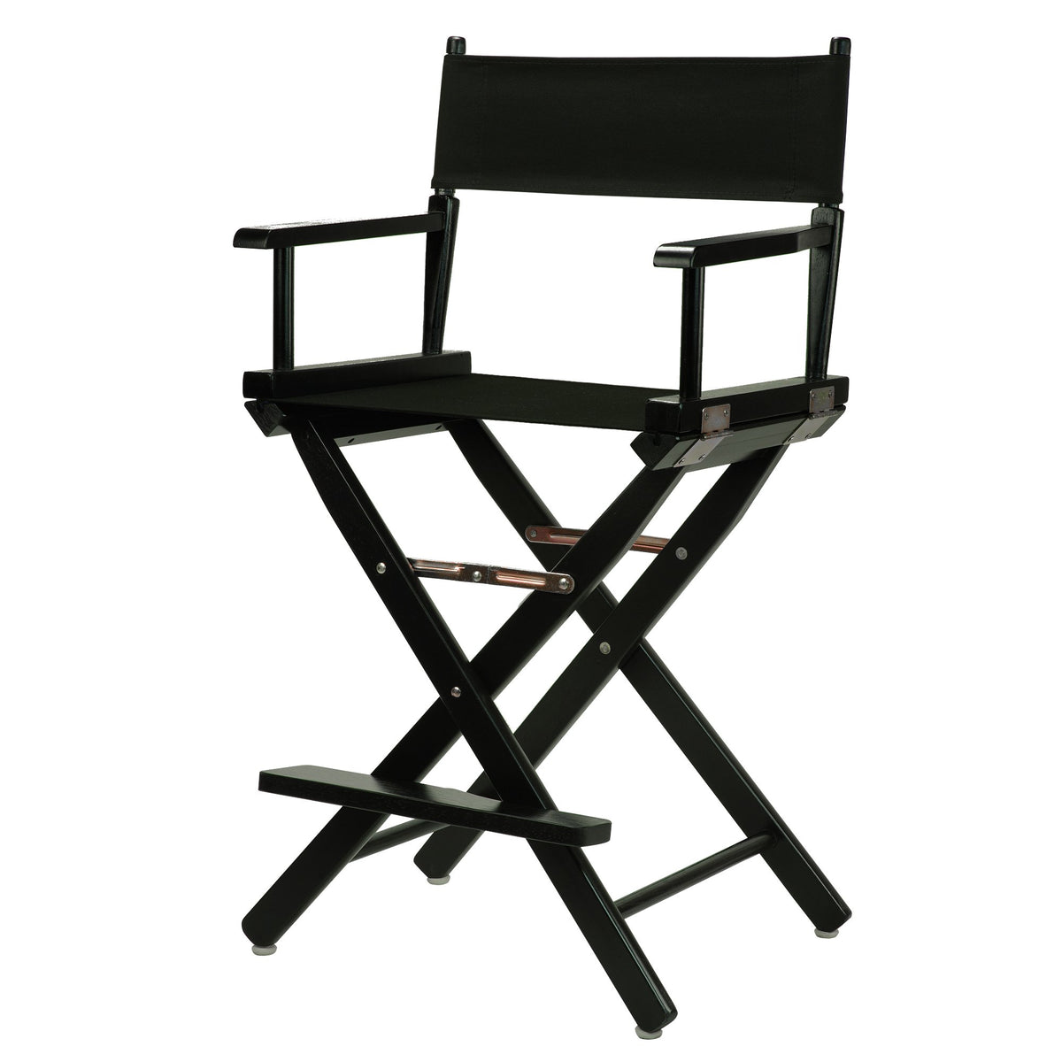 Casual Home 24&quot; Director's Chair Black Frame-with Black Canvas, Counter Height