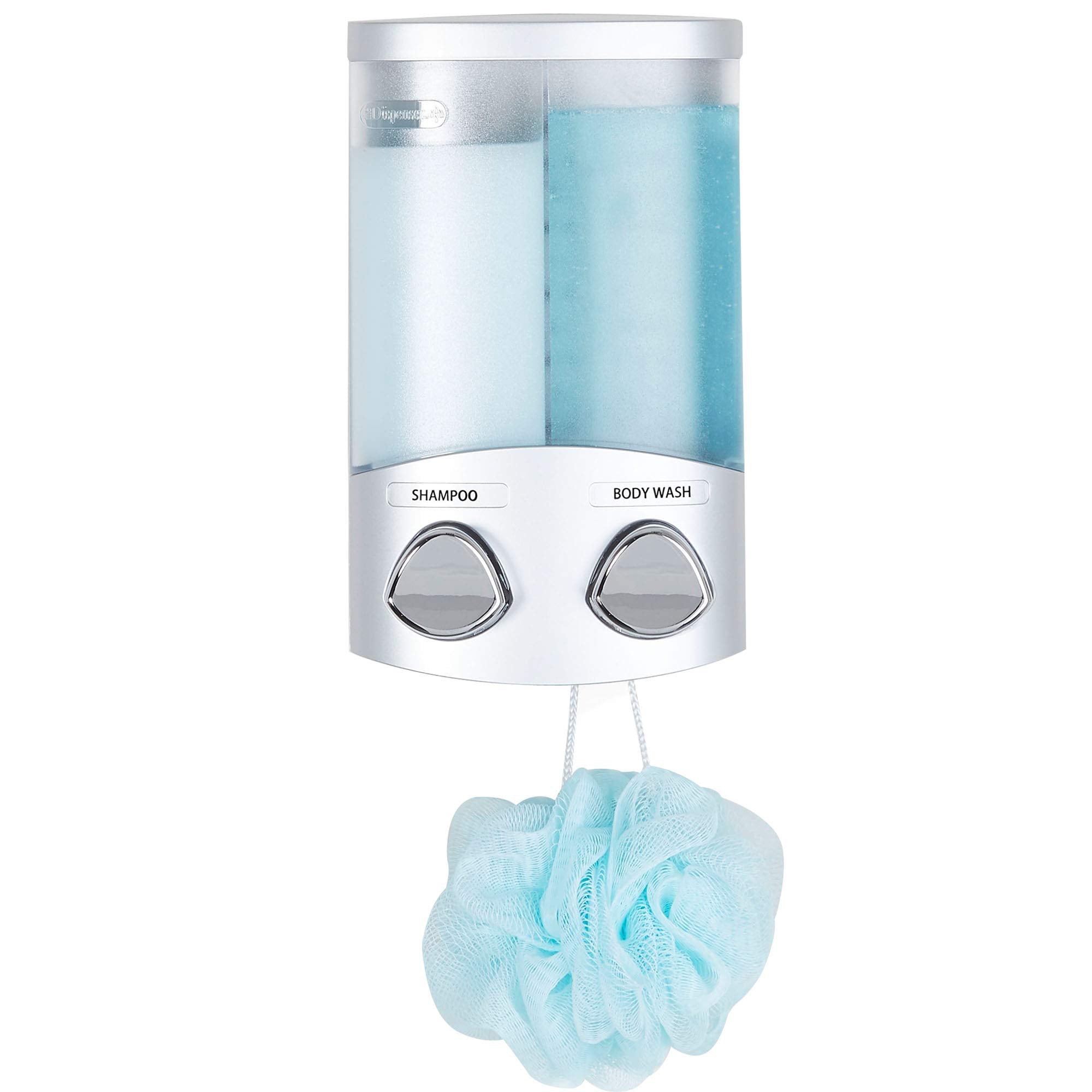 Better Living Products 76234-1 Duo 2-Chamber Dispenser, Satin Silver