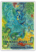 The Magic Flute - Mozart - Metropolitan Opera - Vintage Opera Poster by Marc Chagall c.1966 - Master Art Print (Unframed) 13in x