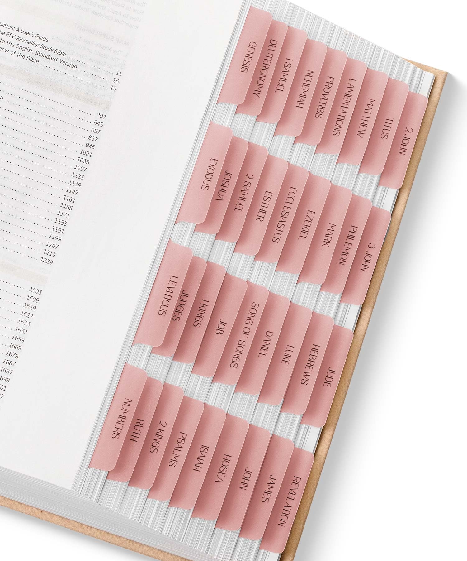 Mr. Pen- Bible Tabs, 75 Tabs, Transparent Pink Laminated Bible Tabs For Women And Men, Bible Tabs For Study Bible Index Tabs, Bi