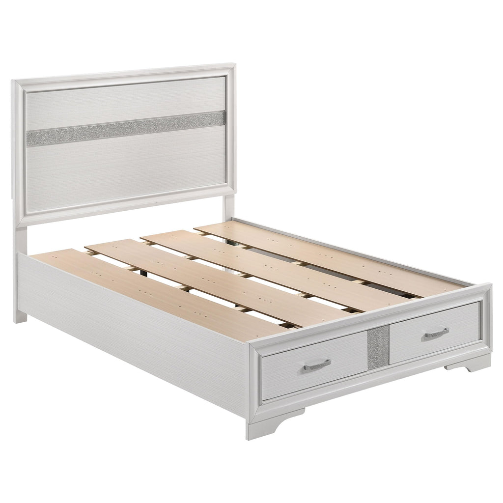 Coaster Home Furnishings Miranda Contemporary Wood Full Size Storage Panel Bed Frame 50-inch Headboard White 205111F