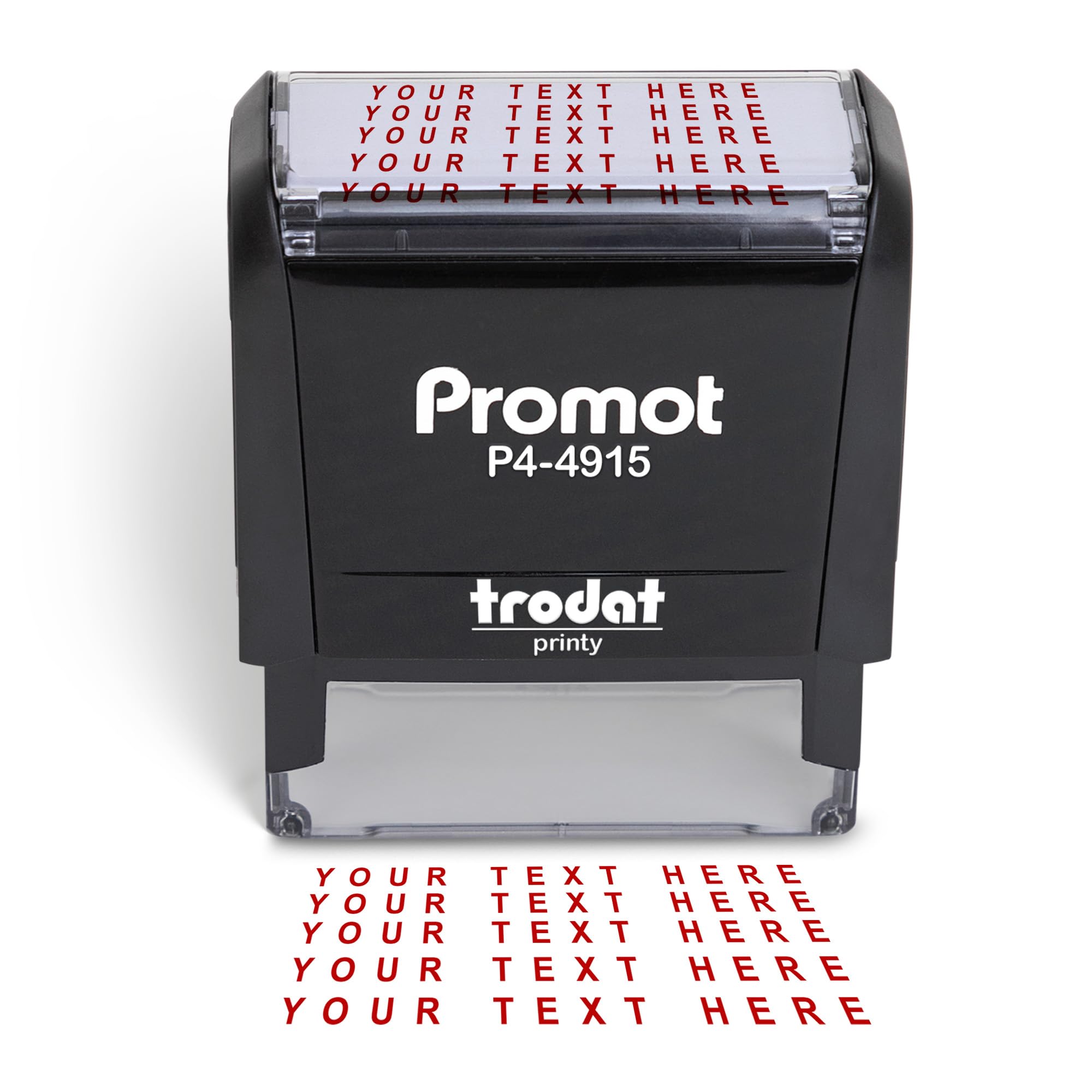 Promot Self Inking Personalized Stamp - Up To 5 Lines Of Personalized Text, Custom Address Stamp, Office Stamps, Customizable Ru