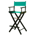 Casual Home 30" Director'S Chair Black Frame-With Teal Canvas, Bar Height