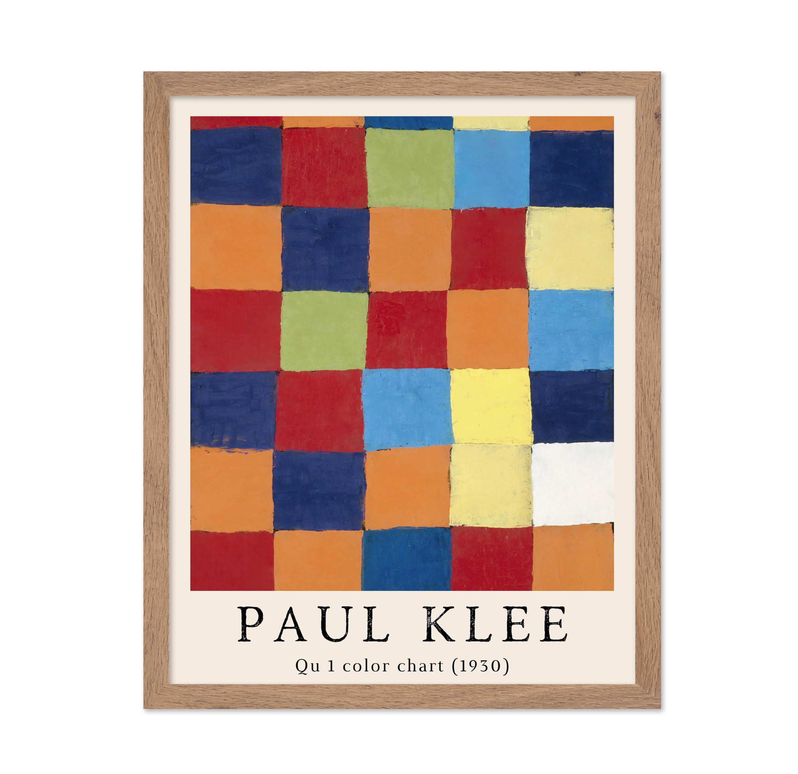Poster Master Vintage Paul Klee Poster - Retro Qu 1 Color Chart Painting Print - Expressionism Art - Minimal Gift for Him, Her, 