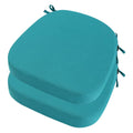 Idee-Home Outdoor Chair Cushions Set Of 2, 19' X 19' X 3' Thick Outdoor Cushions Patio Furniture With Ties, Waterproof Patio