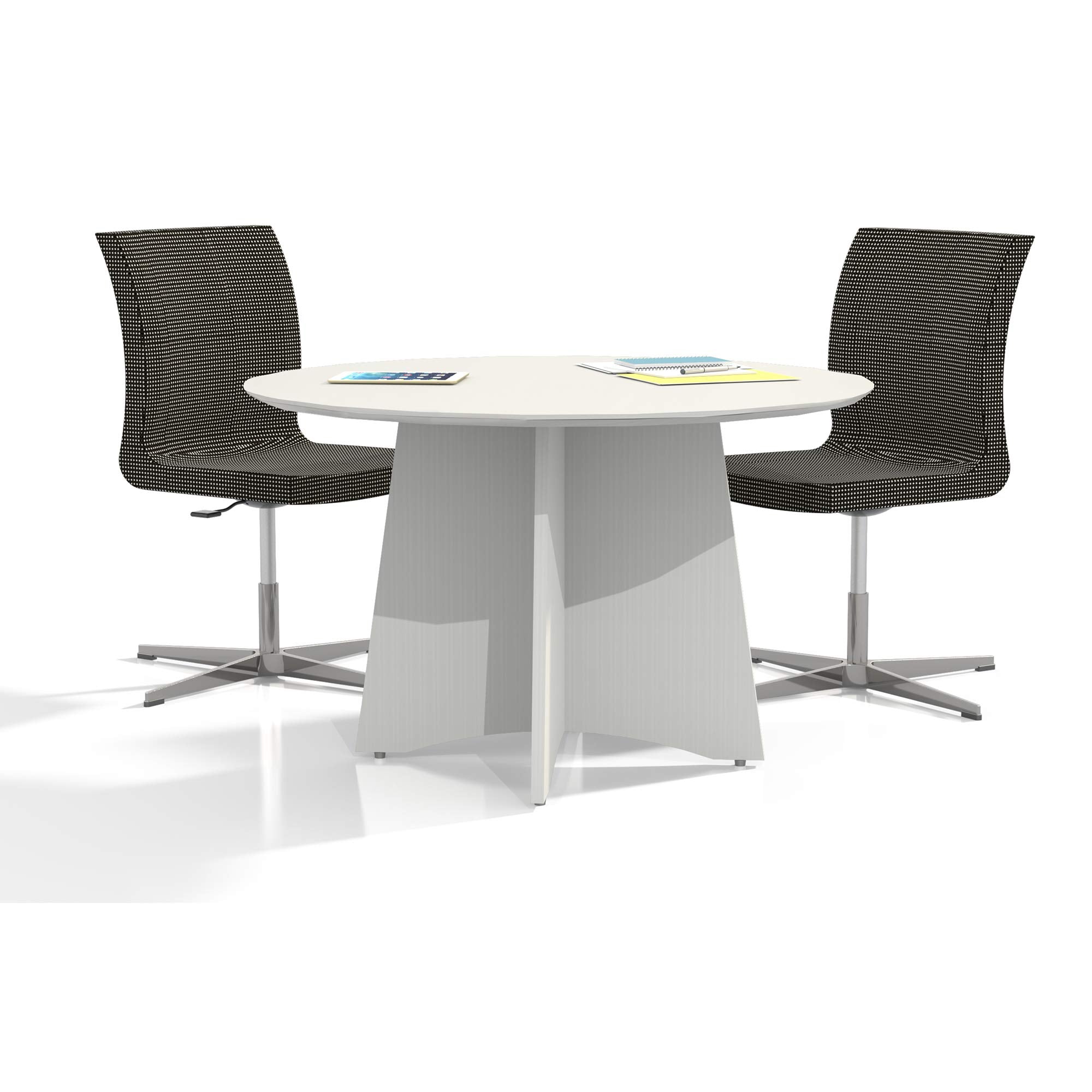 Mayline Medina 48"Dia. Round Conference Table, Textured Sea Salt Laminate