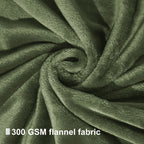 Phf Oversized King Fleece Blanket 120'X120', No Shed No Pilling Big Soft Blanket, Extra Large 10'X 10' Lightweight Blanket For Bed, Sofa Travel And Camping, Suitable For All Season, Olive Green