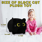 Black Cat Plush Stuffed Animal-11.8' Black Cat Plush Toy, Black Cat Plush Pillow, Cute Soft Plush Cat Plushie Stuffed Cat Toys,