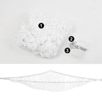 Kohuijoo Jumbo Toy Hammock Stuffed Animals And Toy Storage Hammock Net 70' Wall Sling Corner Extra Large Kids Children Mesh Toy Net Organizer White