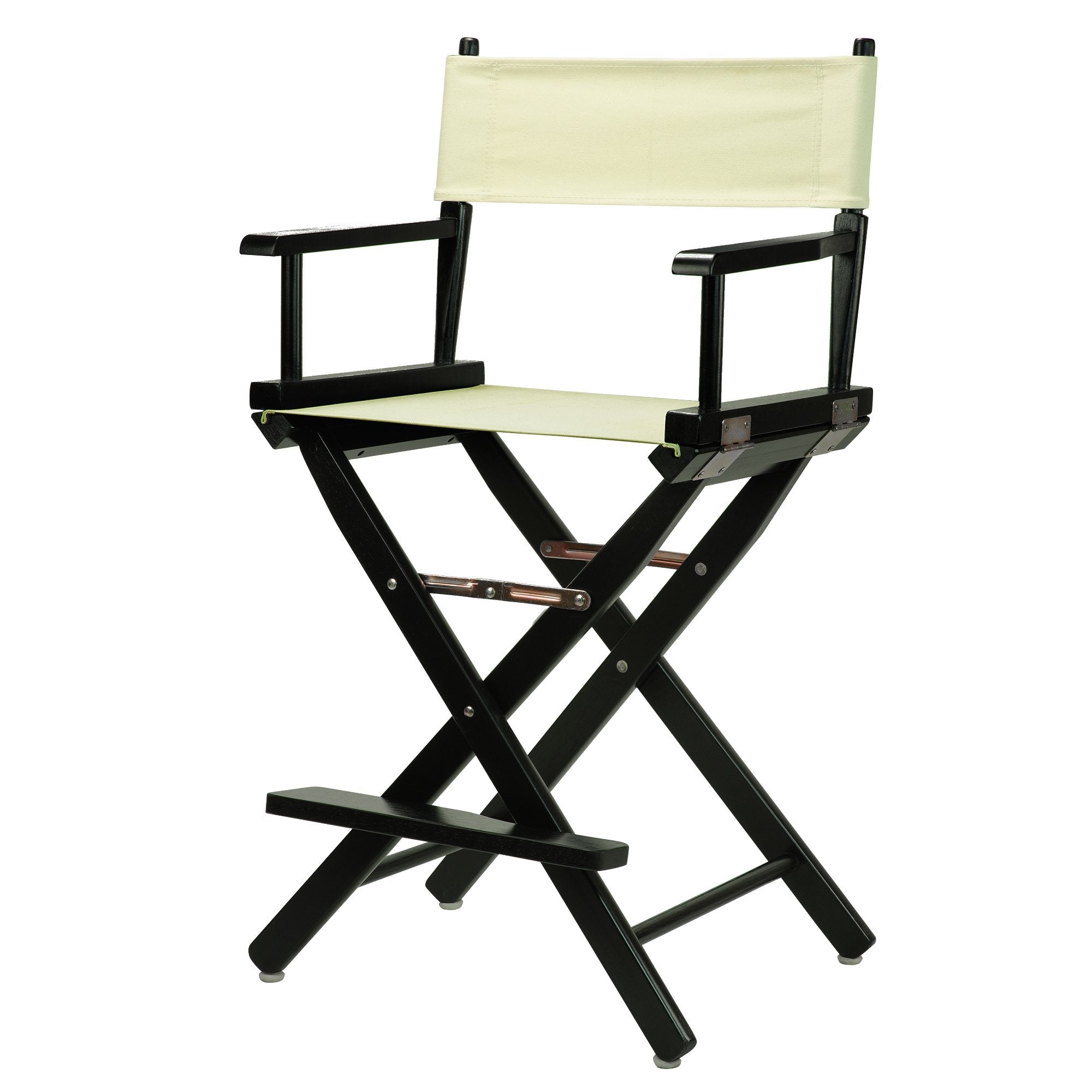 Casual Home 24" Director'S Chair Black Frame-With Wheat Canvas, Counter Height