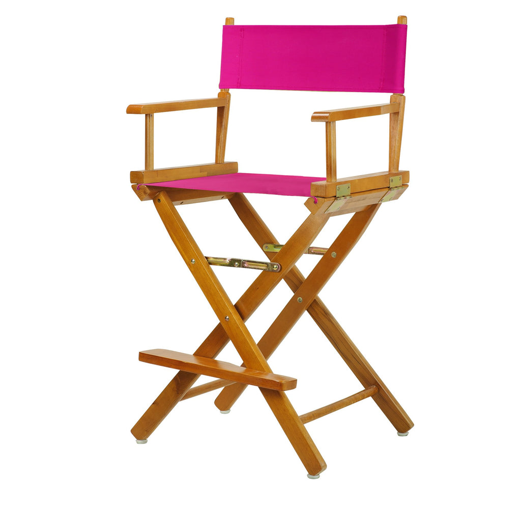 Casual Home 220-05/021-30 Director Chair 24" - Counter Height Honey Oakframe/Magenta Canvas