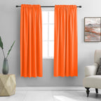DONREN Bright Light Orange Room Darkenging Curtains for Living Room - Pumpkin Halloween Decoration Blackout Thermal Insulated Cu