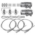 Tang Sun Shade Sail Hardware Kit With 18' (6'X3) Cable Wire Rope, Triangle Shade Sail Installation Kit For Deck Patio Yard Garde