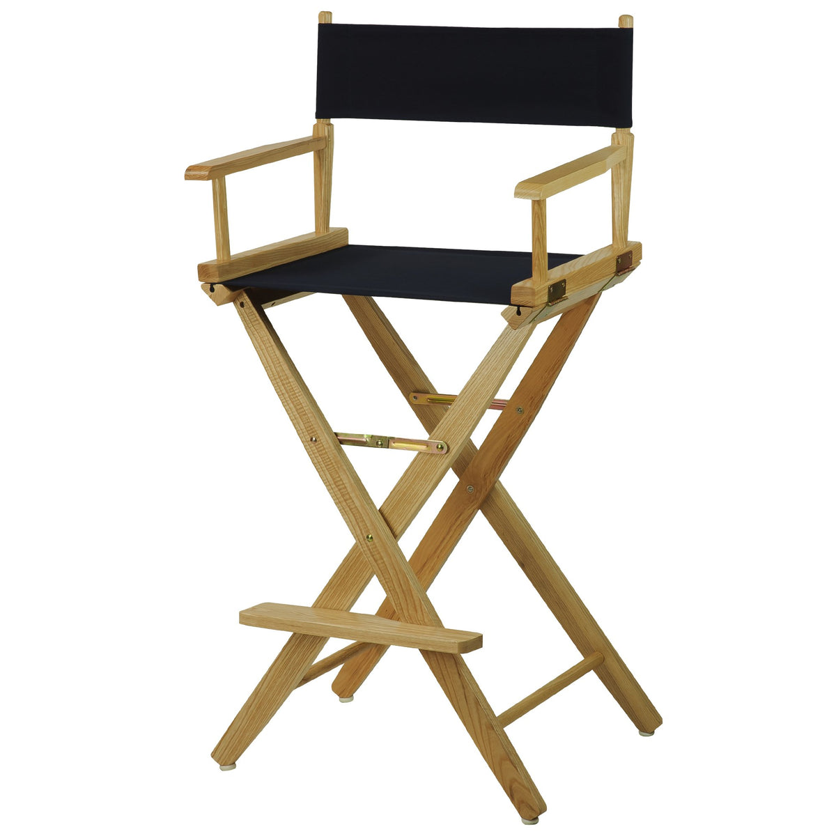 American Trails Extra-Wide Premium 30&quot; Director'S Chair Natural Frame With Navy Canvas, Bar Height