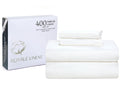 Royale Linens 400 Thread Count 100% American Grown Cotton 4 Piece Sateen Queen Sheet Set - 1 Fitted Sheet, 1 Flat Sheet, 2 Pillo