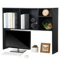 Briwooody Dorm Desk Hutch Desktop Bookshelf for College Office, Black