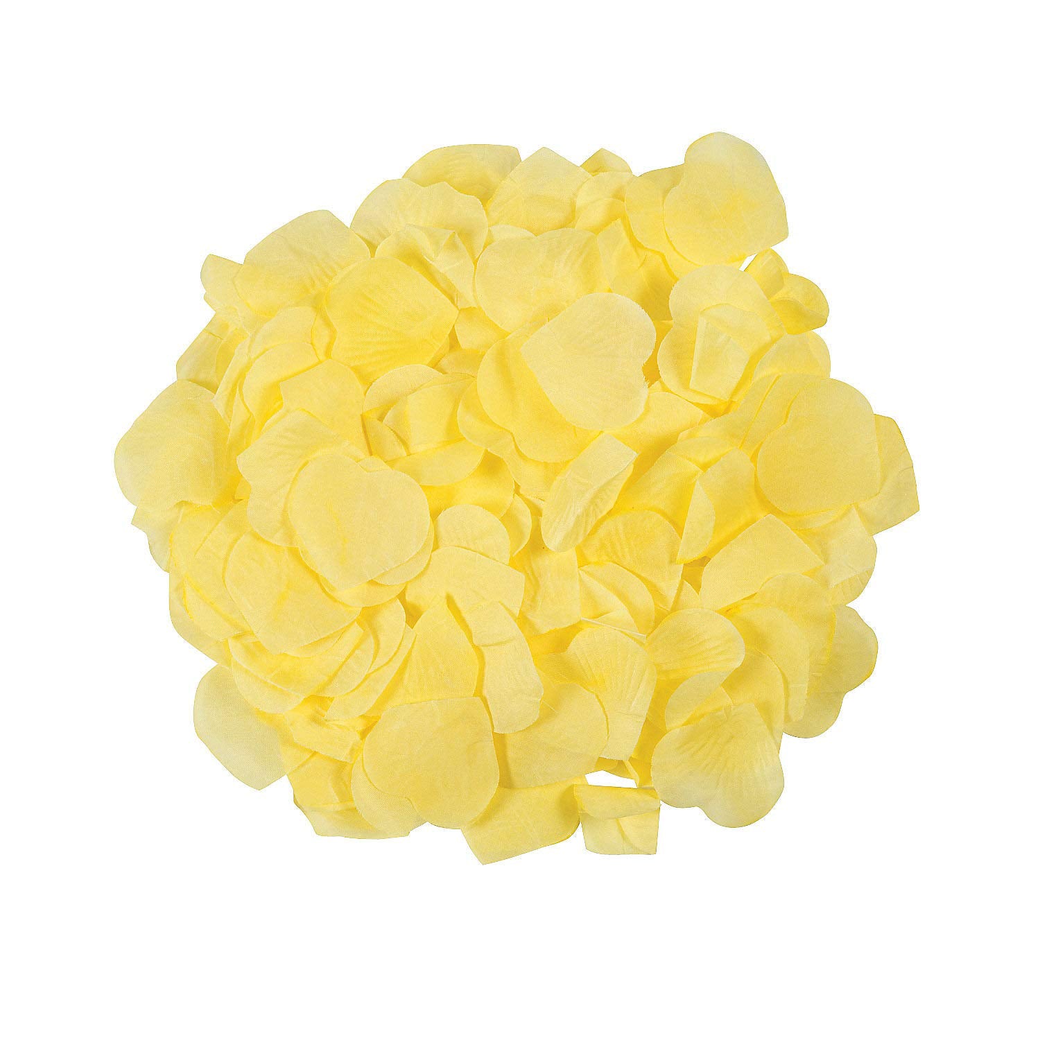 Fun Express Artificial Rose Petals (200 Pieces) Perfect for Wedding Decor, Flower Girls, Party and More (Yellow)