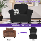 Znsayotx Chair Cover With Arms (31'-46'), New Striped Sofa Chair Covers For Living Room, Dogs Pet Friendly Anti-Slip Chair Protector Spandex Armchair Slipcovers (Black, Chair)