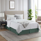 Nestl Forest Green Twin Bed Skirt - Twin Size Bed Skirt 14 Inch Drop - Brushed Microfiber Bed Skirts - Hotel Quality Pleated Bed Skirt - Shrinkage & Fade Resistant