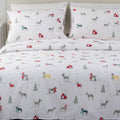 Great Bay Home Christmas Flannel Sheet Set Queen Size - 100% Turkish Cotton, Double-Brushed, Winter Bed Sheets - Ultra-Soft, Coz