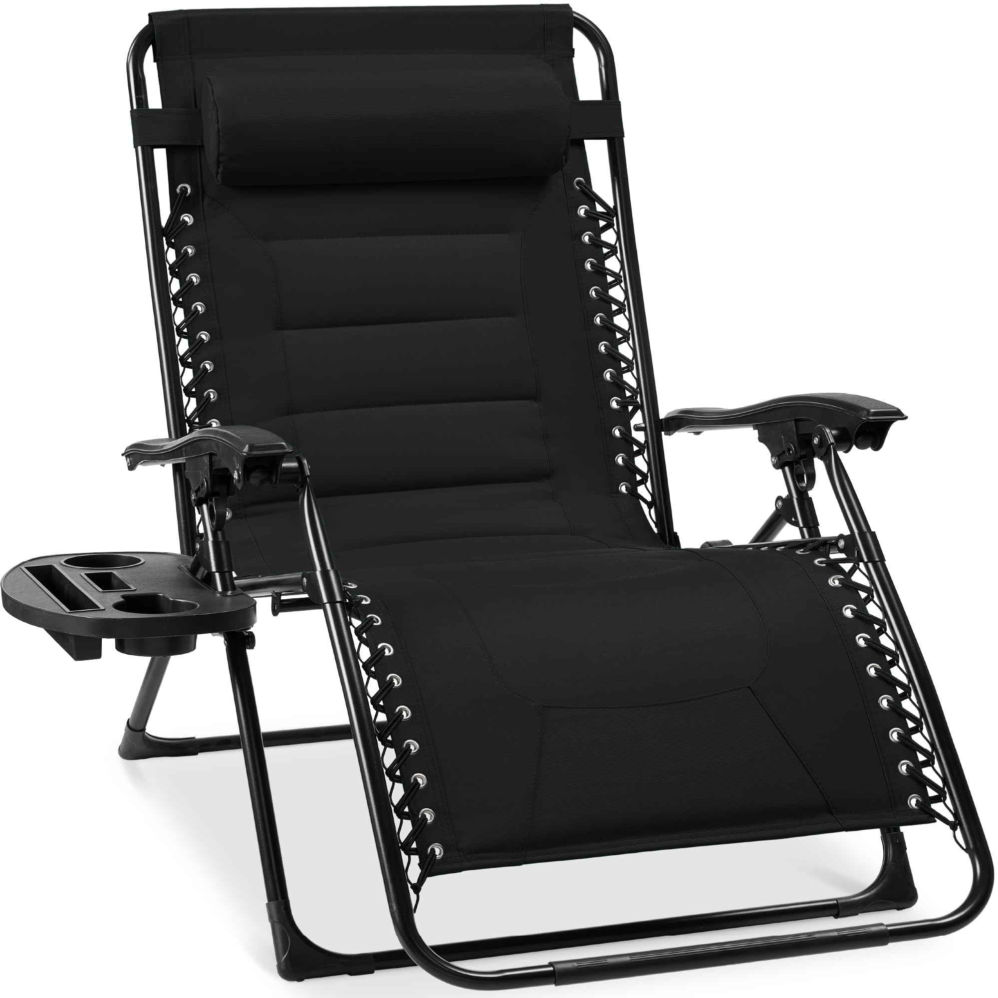 Best Choice Products Oversized Padded Zero Gravity Chair, Folding Outdoor Patio Recliner, XL Anti Gravity Lounger for Backyard w