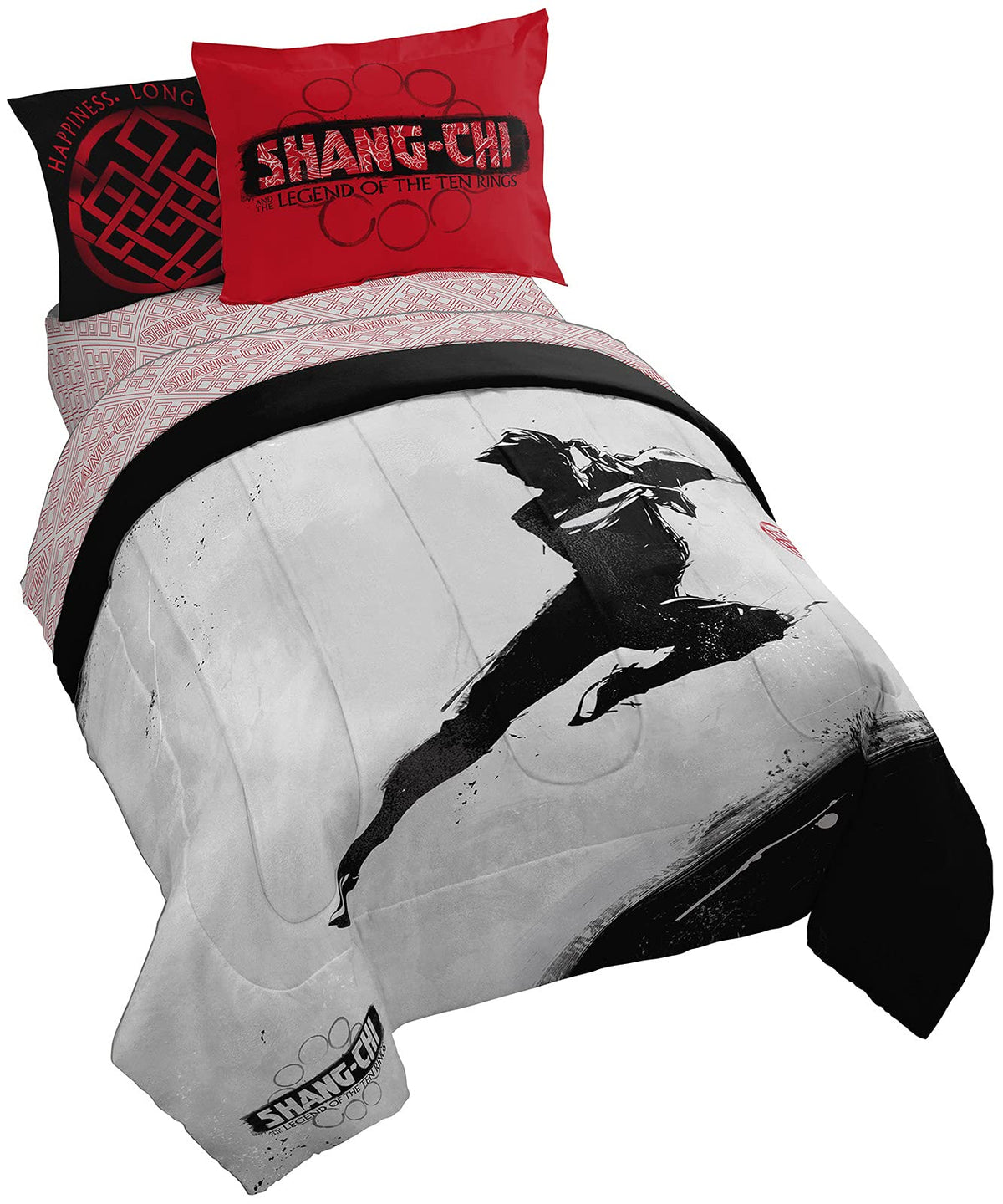Jay Franco Marvel Shang Chi Master Of Kung Fu 5 Piece Twin Size Bed Set - Includes Comforter & Sheet Set Bedding - Super Soft Fa