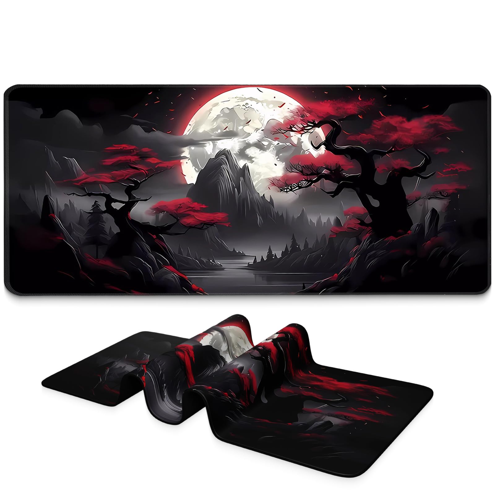 Blitzpaw Long Gaming Mouse Pad 31.5 X 11.8 Inches, Extended Anime Mousepad, Large Mouse Mat With Non-Slip Base, Full Keyboard Ma