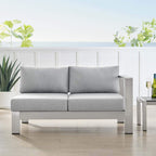 Modway Eei-4222-Slv-Gry Shore Sunbrella Patio Right-Arm In Silver Gray
