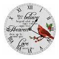 godblessign Cardinal Wall Clock Cardinals Christmas 10 inch Red Bird Silent Non-Ticking Clocks Battery Operated Love Never Dies 