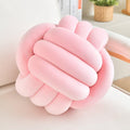 Lusjnge Decorative Throw Knot Pillow Ball For Home Chair Sofa Couch Bed Aesthetic Round Velvet Knotted Pillow Cushion (Pink, 11