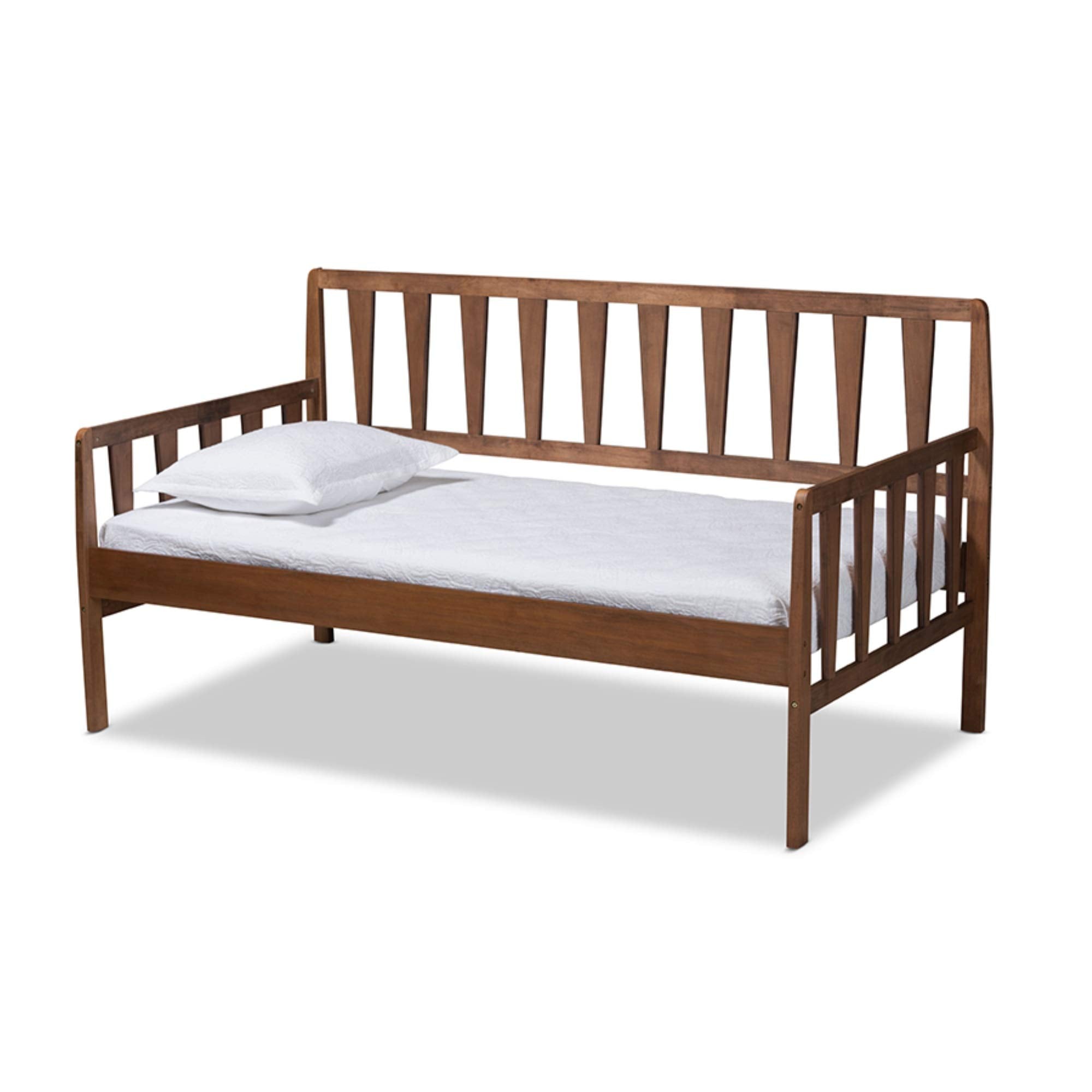 Baxton Studio Midori Modern and Contemporary Transitional Walnut Brown Finished Wood Twin Size Daybed